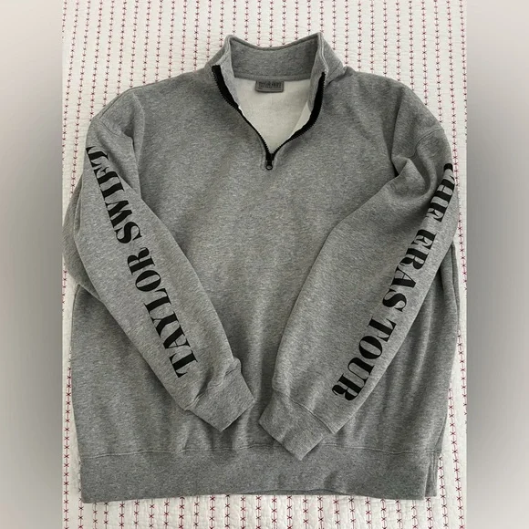 Taylor Swift ERAS Tour Official Merch Quarter Zip Sweatshirt Size X-Lrg NWOT - Picture 9 of 12